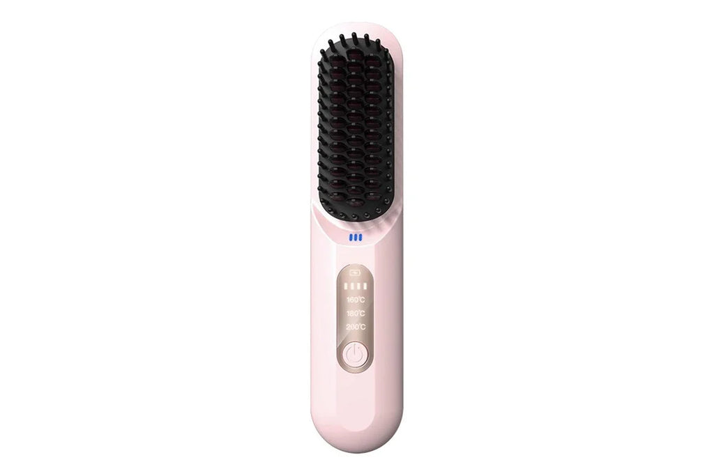 Electric Hair Straightening Brush – 3-Temperature Heated Hair Comb