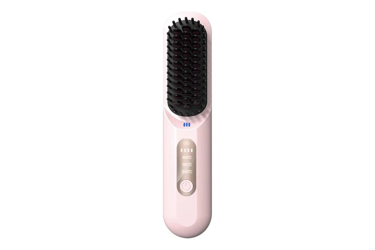 Electric Hair Straightening Brush – 3-Temperature Heated Hair Comb