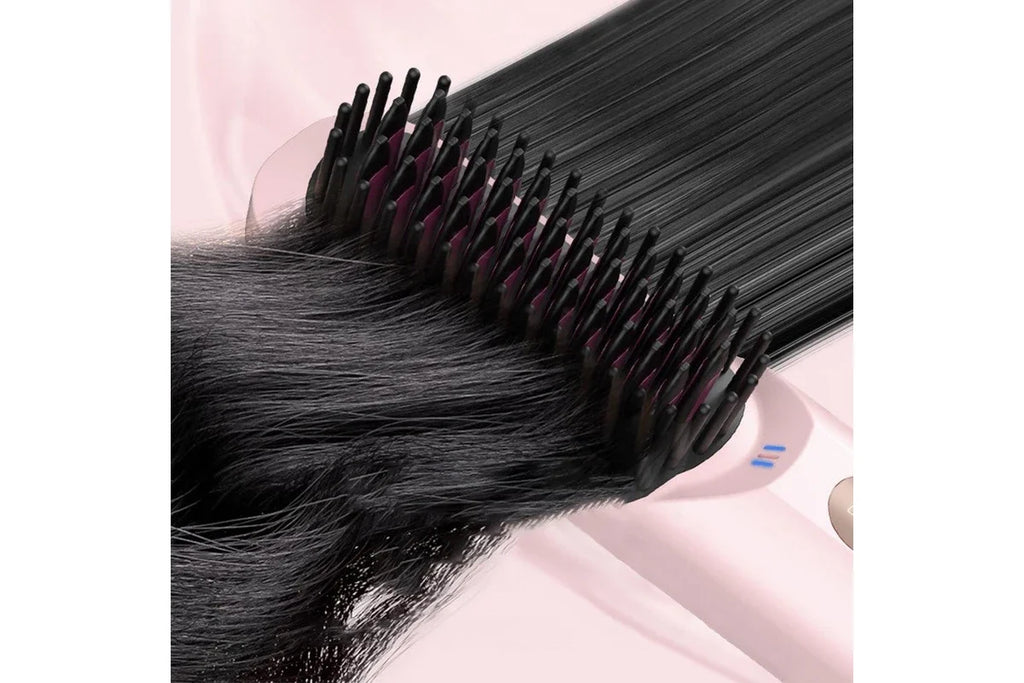 Electric Hair Straightening Brush – 3-Temperature Heated Hair Comb