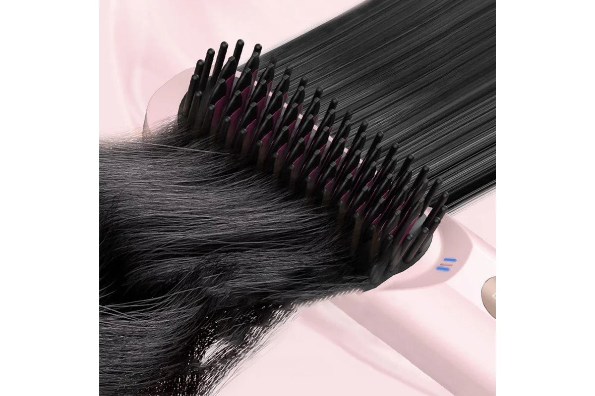 Electric Hair Straightening Brush – 3-Temperature Heated Hair Comb