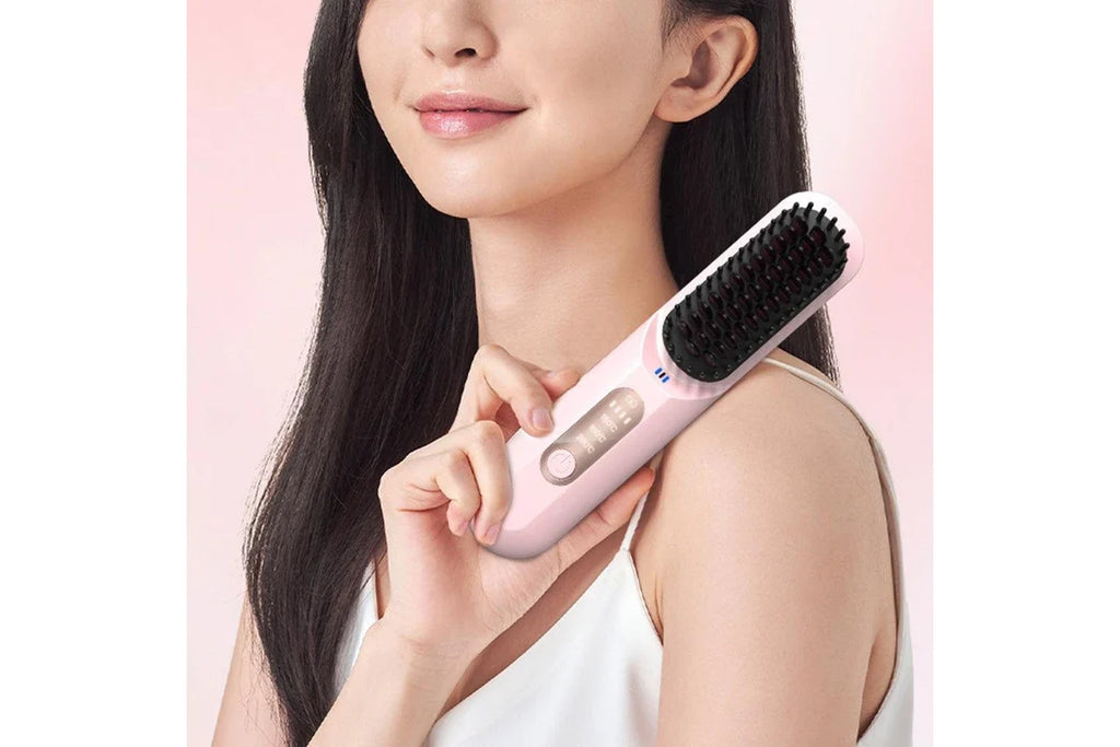Electric Hair Straightening Brush – 3-Temperature Heated Hair Comb