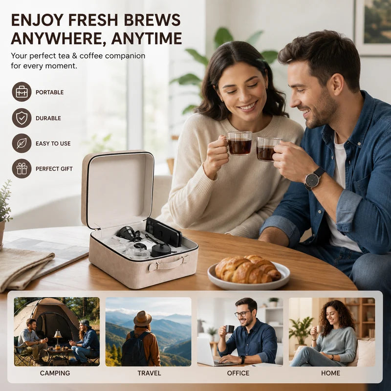 Portable Coffee Brewing Travel Kit – Compact Coffee Maker Set for Travel