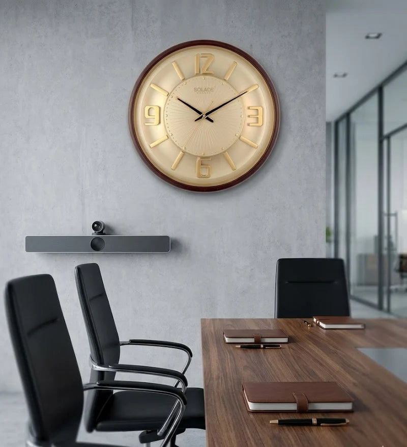 Royal Minimal Gold Wall Clock – Elegant Modern Decorative Clock for Home