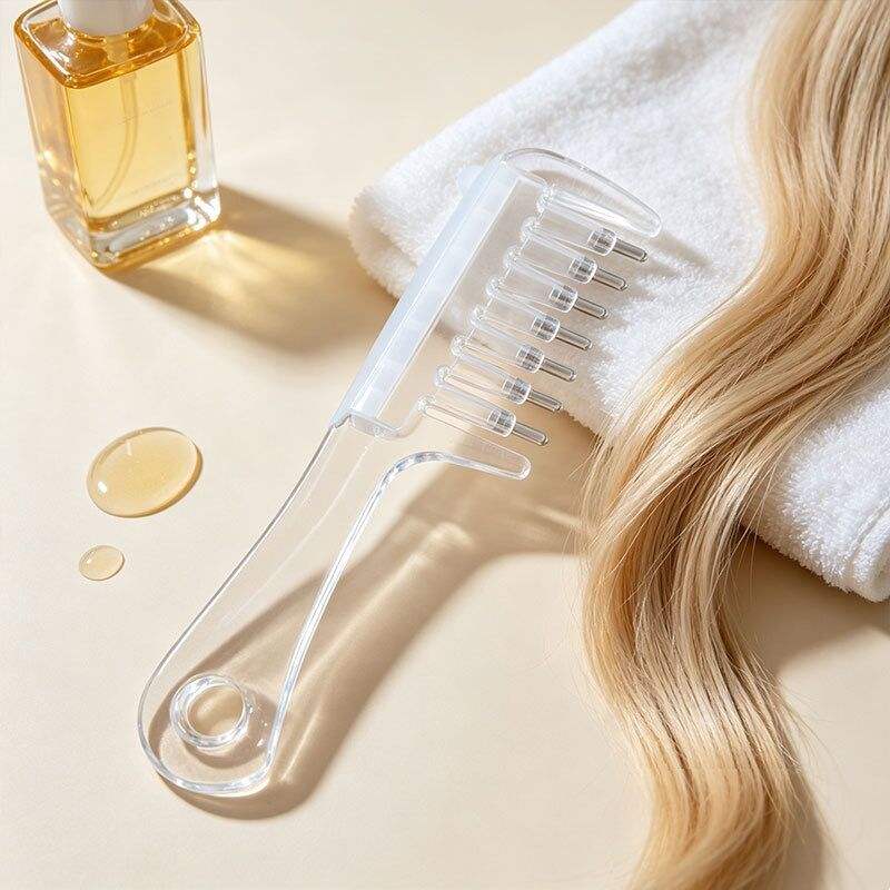 Hair Oil Applicator Comb – Scalp Massager & Liquid Dispenser