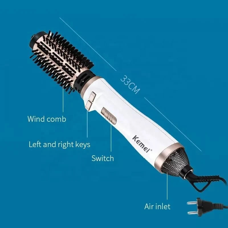 Kemei KM-8020 Auto-Rotating Hot Air Brush – Hair Dryer & Styler
