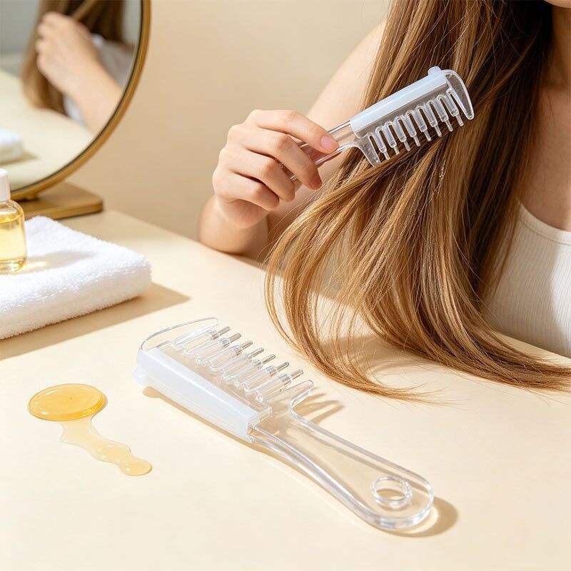 Hair Oil Applicator Comb – Scalp Massager & Liquid Dispenser
