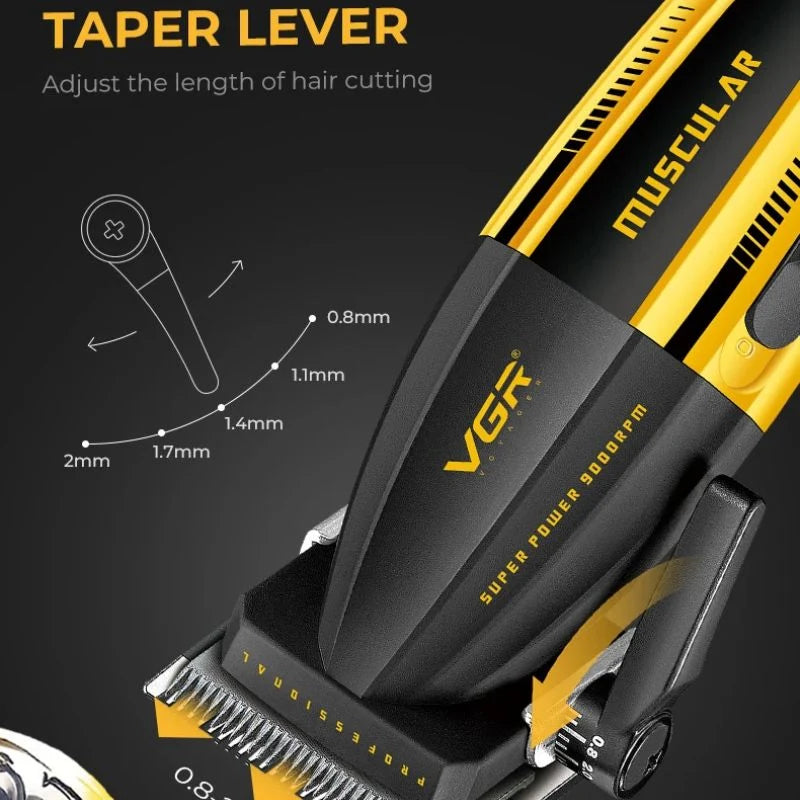 VGR V-285 Muscular Hair Clipper – 9000 RPM Rechargeable Trimme